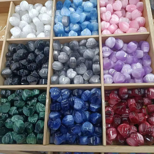 FS2268-20MM Cat Eyes Heart Shape Resin Acrylic Beads Fit For Beadable Pens
