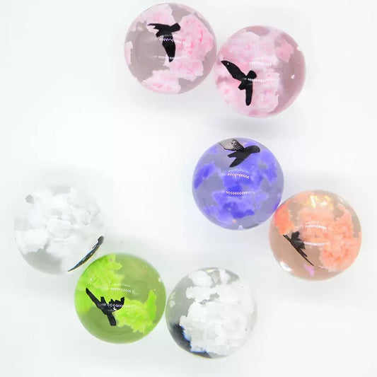 FS2404-20MM Glowing Cloud Resin Beads With Bird Inside (Not UV) Fit For Beadable Pens