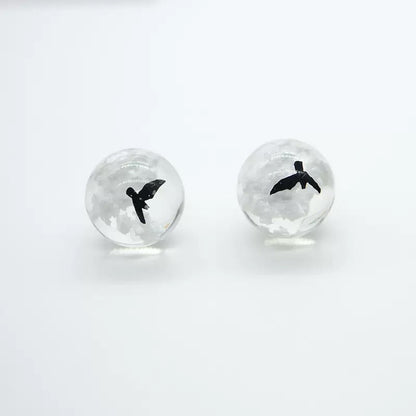 FS2404-20MM Glowing Cloud Resin Beads With Bird Inside (Not UV) Fit For Beadable Pens