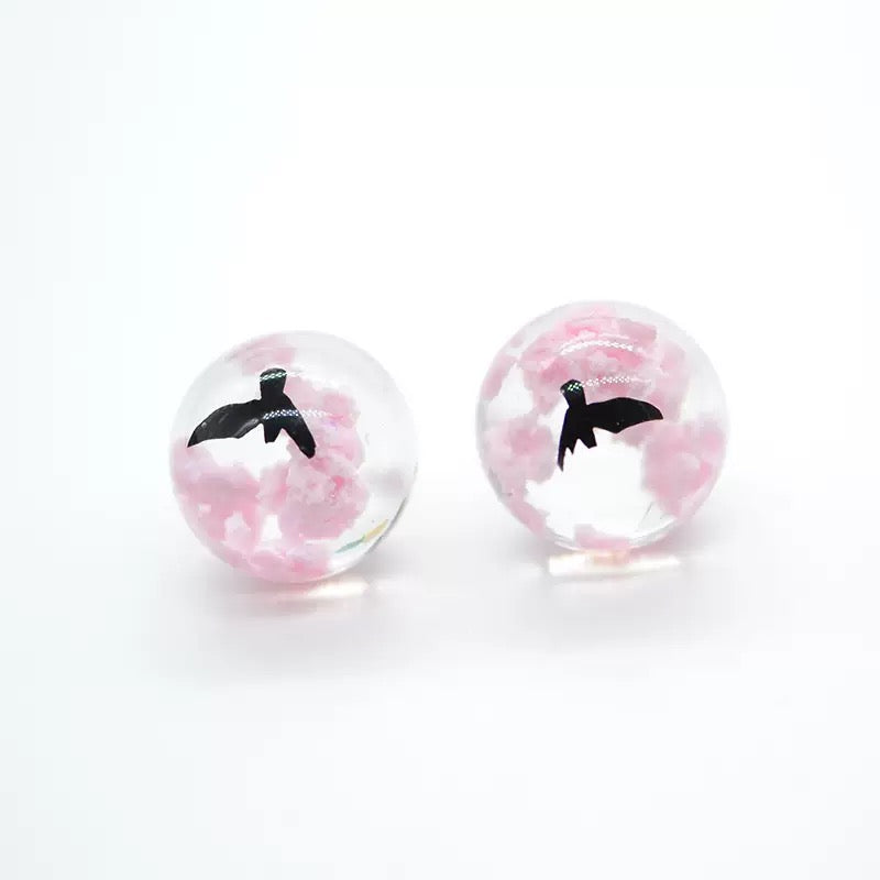 FS2404-20MM Glowing Cloud Resin Beads With Bird Inside (Not UV) Fit For Beadable Pens