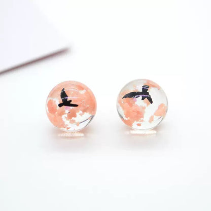 FS2404-20MM Glowing Cloud Resin Beads With Bird Inside (Not UV) Fit For Beadable Pens