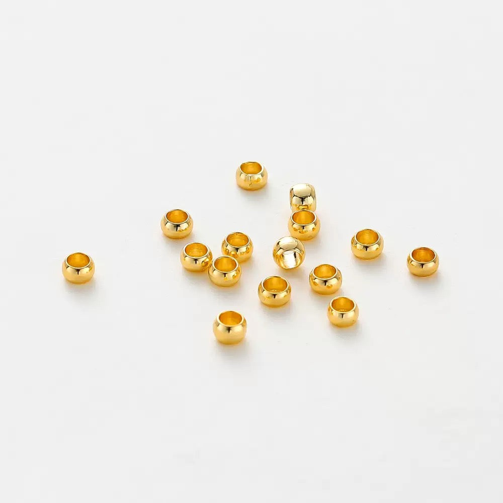 FS1814-2.5mm Sliver Crimp Beads For Making Keychain