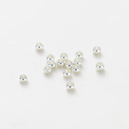 FS1814-2.5mm Sliver Crimp Beads For Making Keychain