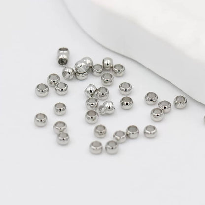 FS1814-2.5mm Sliver Crimp Beads For Making Keychain