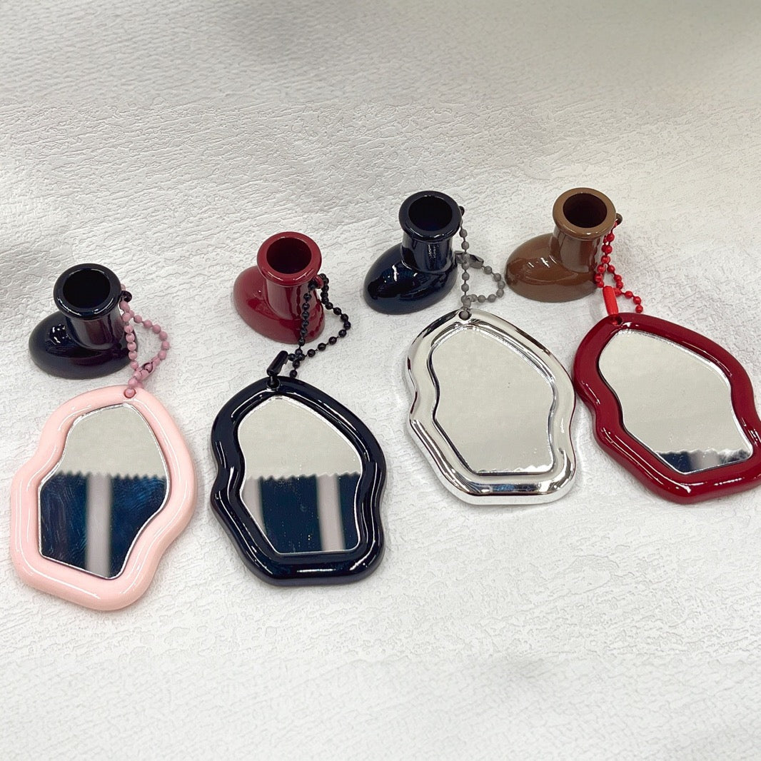 FS2280-Lips Mirror Charms For Making Keychain