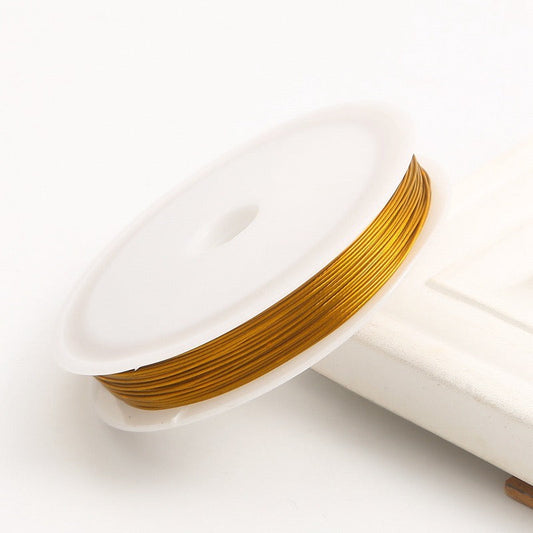 FS2443- 1 Roll Gold Color Steel Wire For Making Keychain