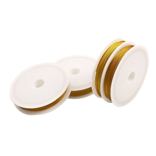 FS2443- 1 Roll Gold Color Steel Wire For Making Keychain