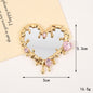 [KM1773]- 53mm*50mm Love Heart Shapes Mirror Charms, For Making Fancy Beads