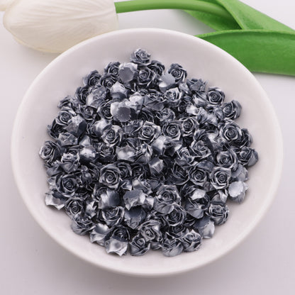 FS5566- 8mm Luminous Rose Flower Charms Pearl - Glow Luminous Rose Flowers