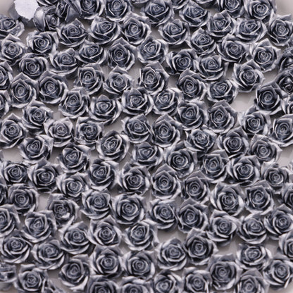 FS5566- 8mm Luminous Rose Flower Charms Pearl - Glow Luminous Rose Flowers