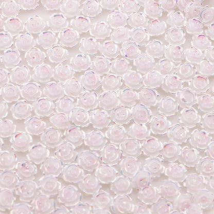 FS5770- 8mm UV Luminous Rose Flower Charms Bicolor Double Glow-in-the-Dark Rose Patches