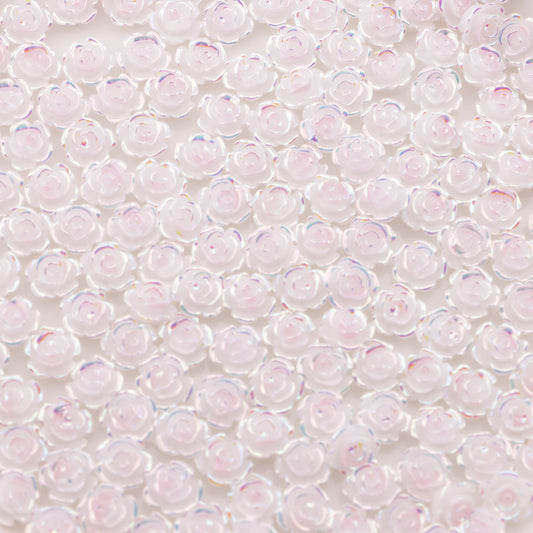 FS5770- 8mm UV Luminous Rose Flower Charms Bicolor Double Glow-in-the-Dark Rose Patches