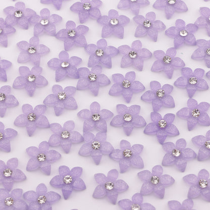 FS5731- 13mm Five-petal Flower Patch With Diamonds