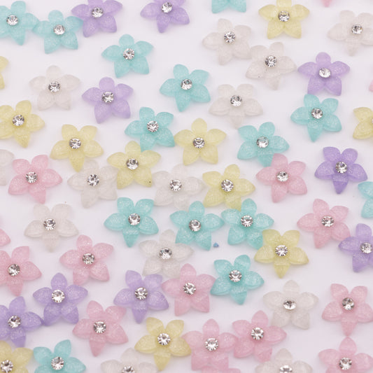 FS5731- 13mm Five-petal Flower Patch With Diamonds