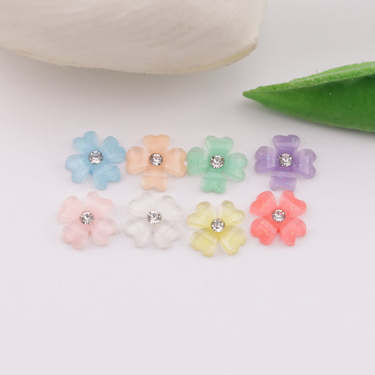 FS5711 - 8.3mm 네잎 하트 꽃 모양 다이아몬드 참