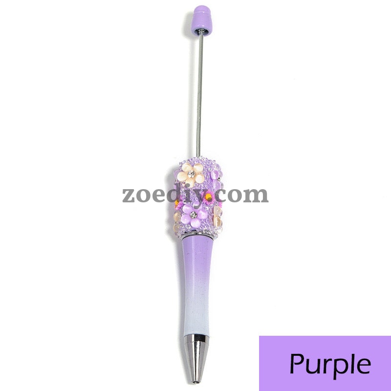 Mixed Color Flower Sugar Sparkling Beadable Pens