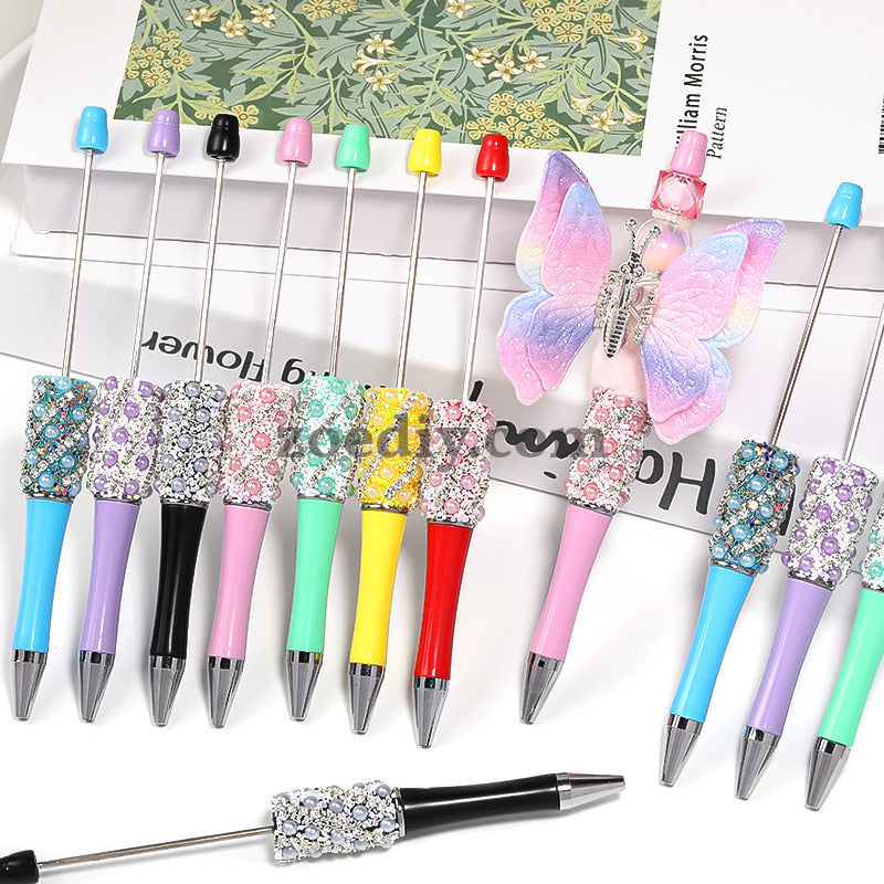 Mixed Color Pearl Chain Sparkling Beadable Pens