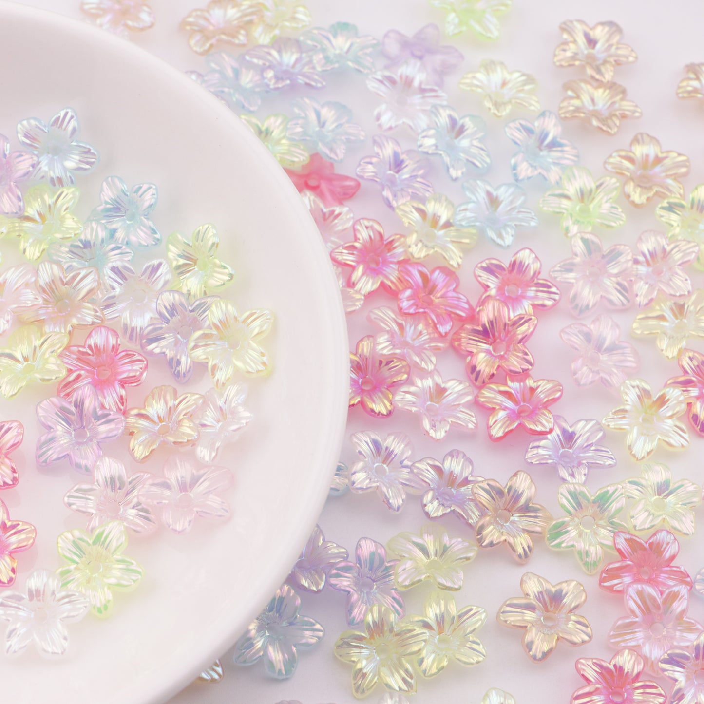 FS5512- 11mm Ab Plated Small Flower With Holes