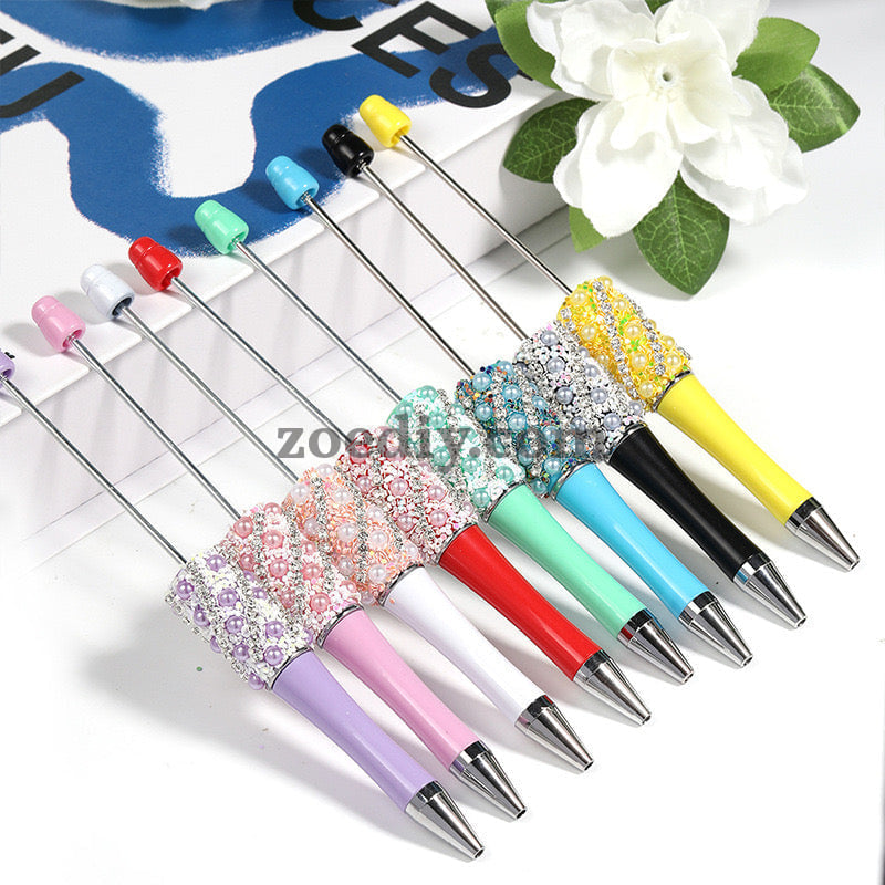 Mixed Color Pearl Chain Sparkling Beadable Pens