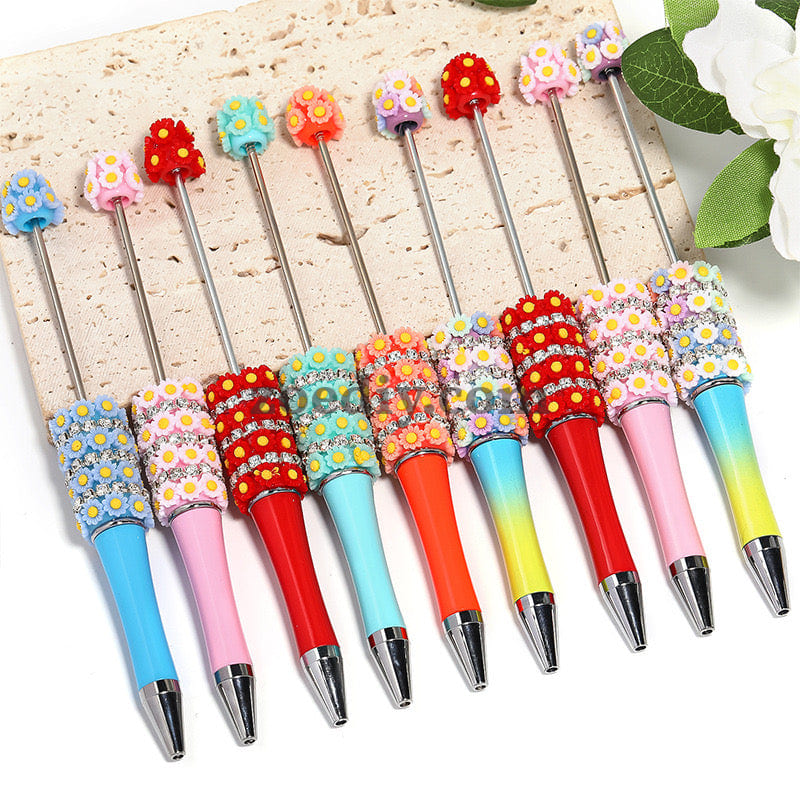 Mixed Color  Daisy Chain Sparkling Beadable Pens