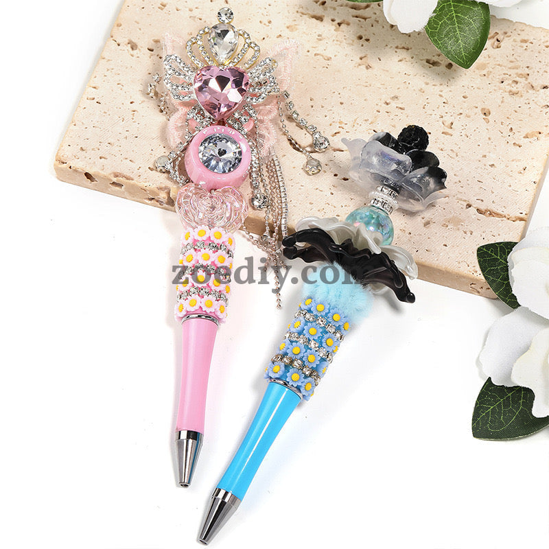 Mixed Color  Daisy Chain Sparkling Beadable Pens