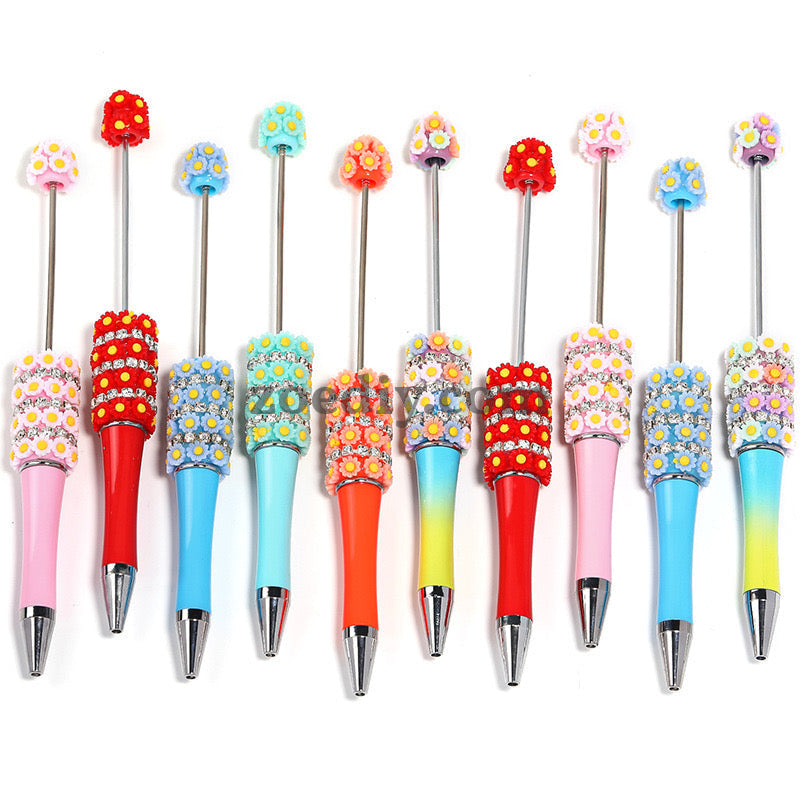 Mixed Color  Daisy Chain Sparkling Beadable Pens