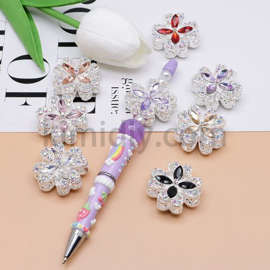 FS4965-Four-Leaf Clover Alloy Beads Fit For Beadable Pens