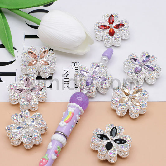FS4965-Four-Leaf Clover Alloy Beads Fit For Beadable Pens