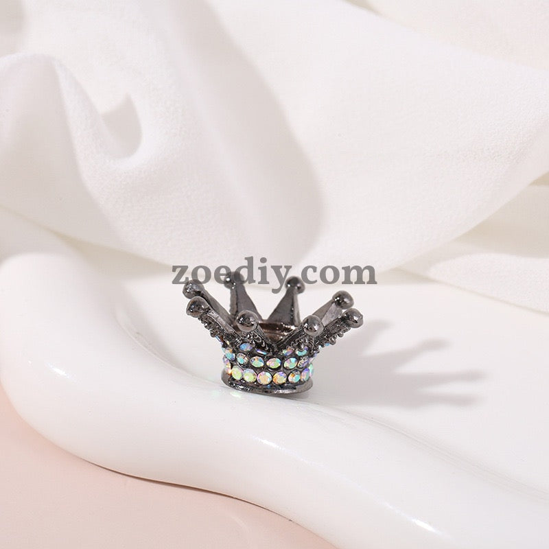 FS0908- 25MM Mixed Color Stereoscopic Diamond Crown Alloy Spacer