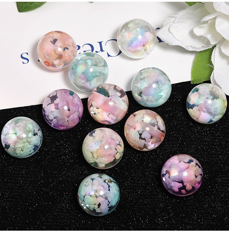 FS0356- 16mm Glow-In-The-Dark Cloud-Shaped UV Resin Beads