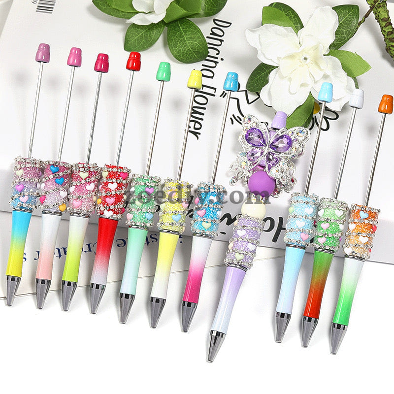 Mixed Color Love Chain Star Sugar Sparkling Beadable Pens