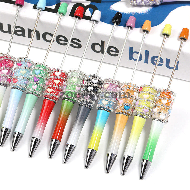 Mixed Color Love Chain Star Sugar Sparkling Beadable Pens