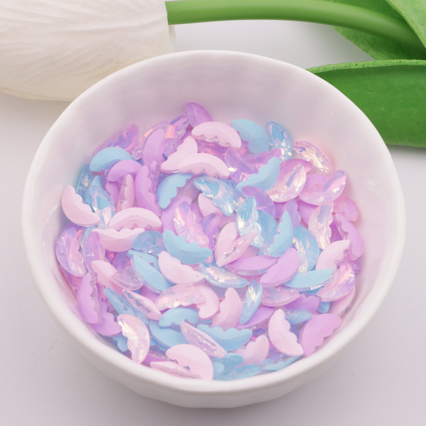 FS2228- 5*10mm Butterfly Wings Mocha Crystal