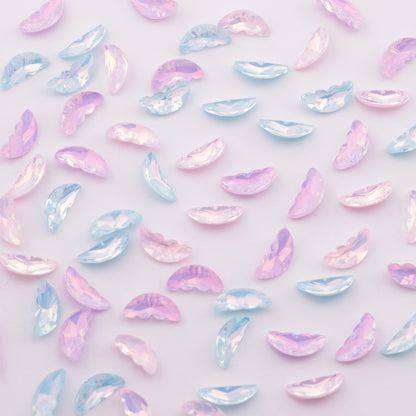 FS2228- 5*10mm Butterfly Wings Mocha Crystal