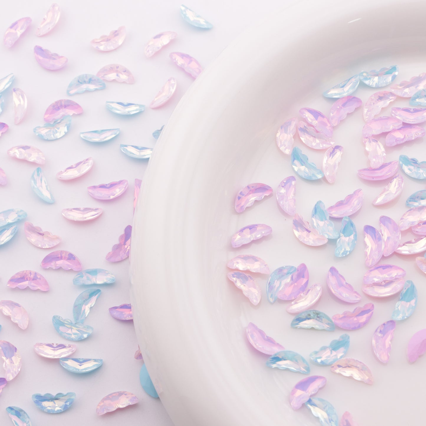 FS2228- 5*10mm Butterfly Wings Mocha Crystal