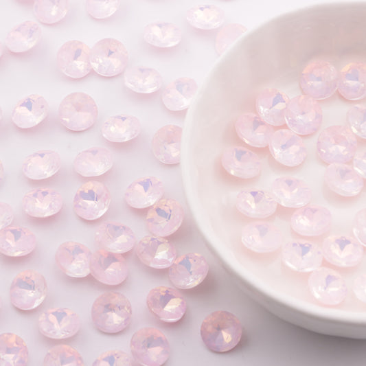 FS2864- 8mm Pink Pointed-Bottom Mocha Round Diamond