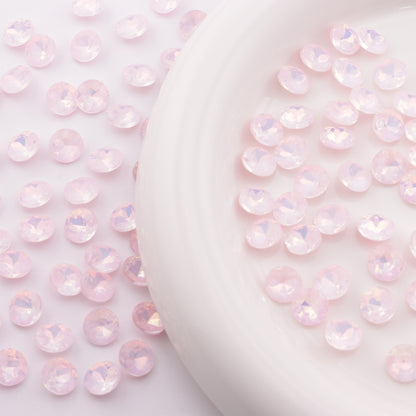 FS2864- 8mm Pink Pointed-Bottom Mocha Round Diamond