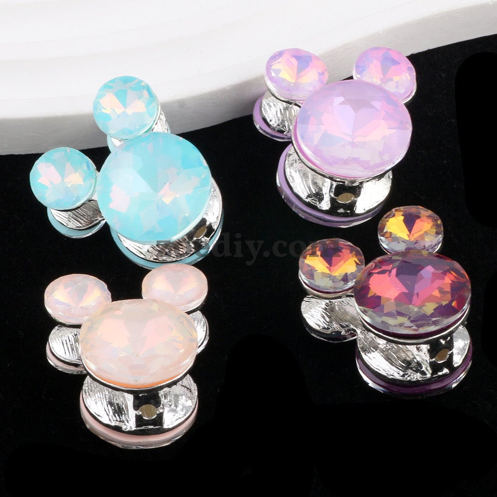 FS0360- Mixed Color Mickey Head Alloy Beads Fit For Beadable Pens