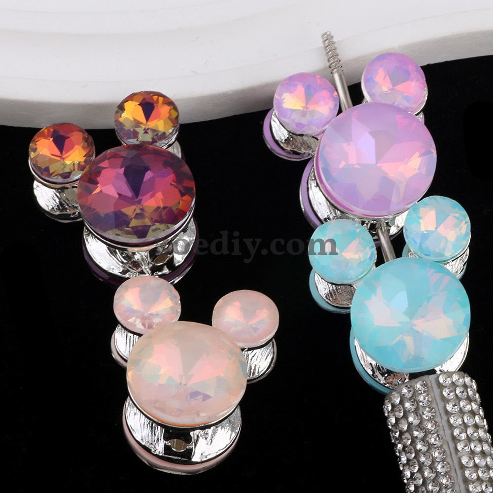 FS0360- Mixed Color Mickey Head Alloy Beads Fit For Beadable Pens