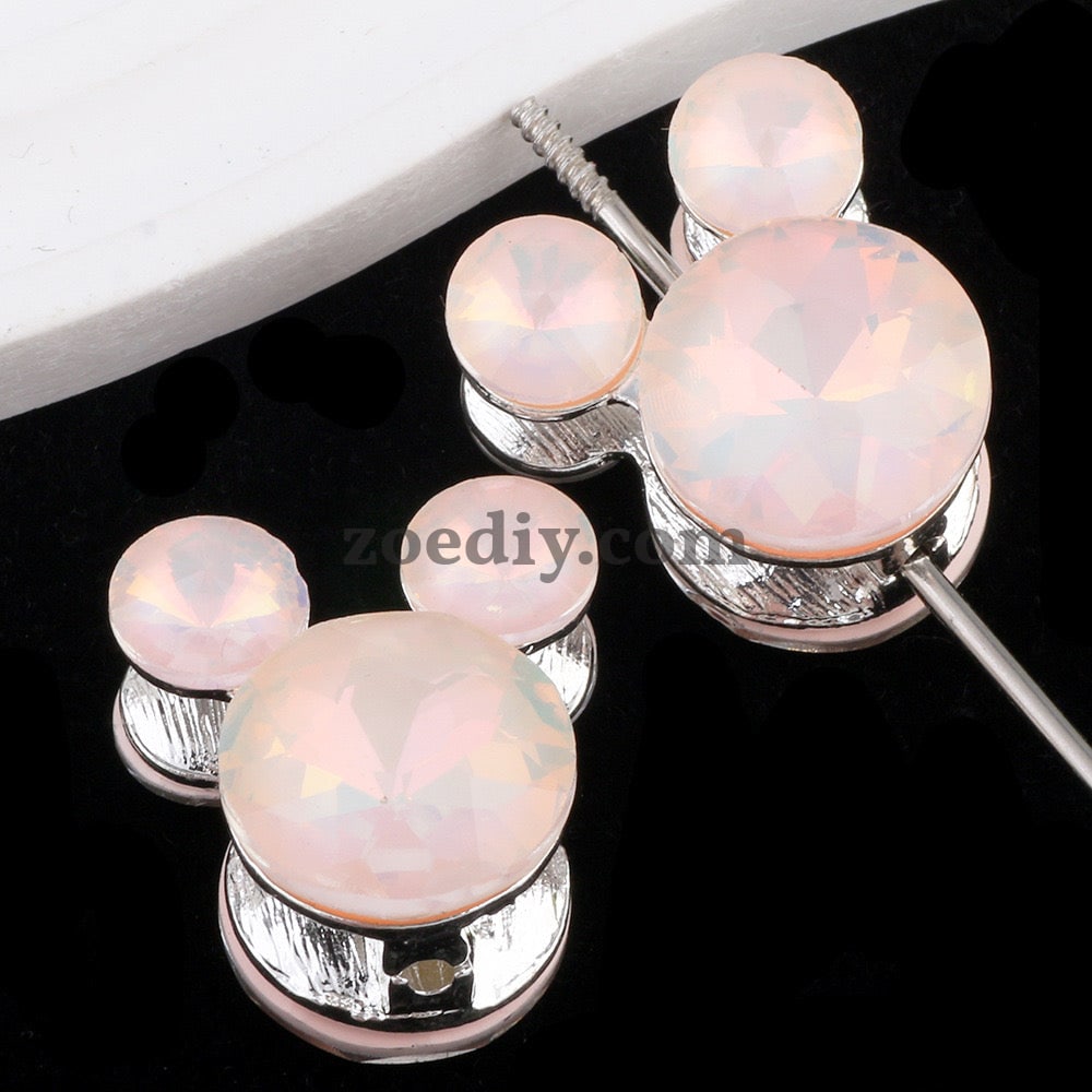 FS0360- Mixed Color Mickey Head Alloy Beads Fit For Beadable Pens