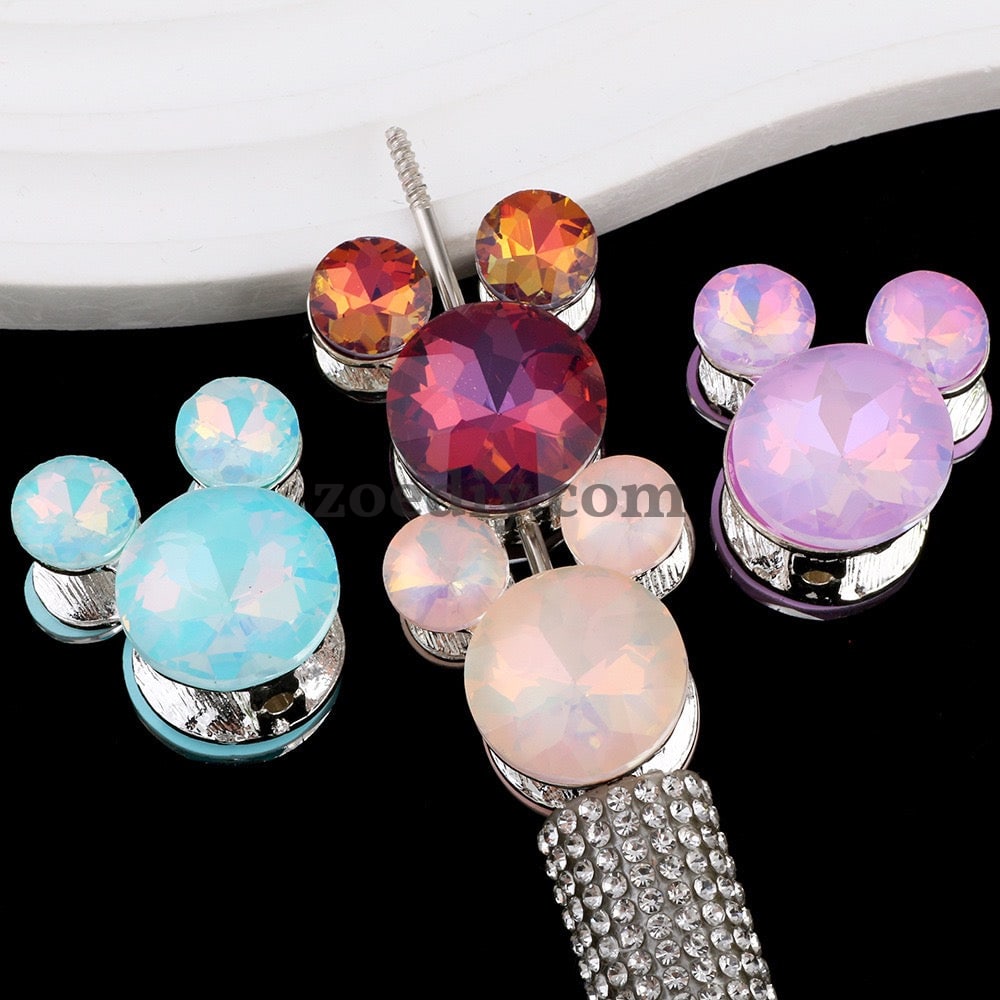 FS0360- Mixed Color Mickey Head Alloy Beads Fit For Beadable Pens