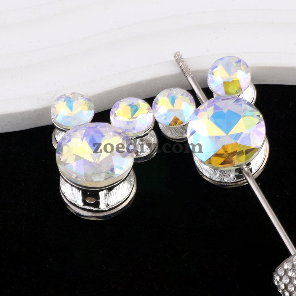 FS0360- Mixed Color Mickey Head Alloy Beads Fit For Beadable Pens