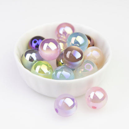 FS0361- 16MM Round Mixed Color UV Shiny Cat Eyes Resin Beads Fit For Beadable Pens