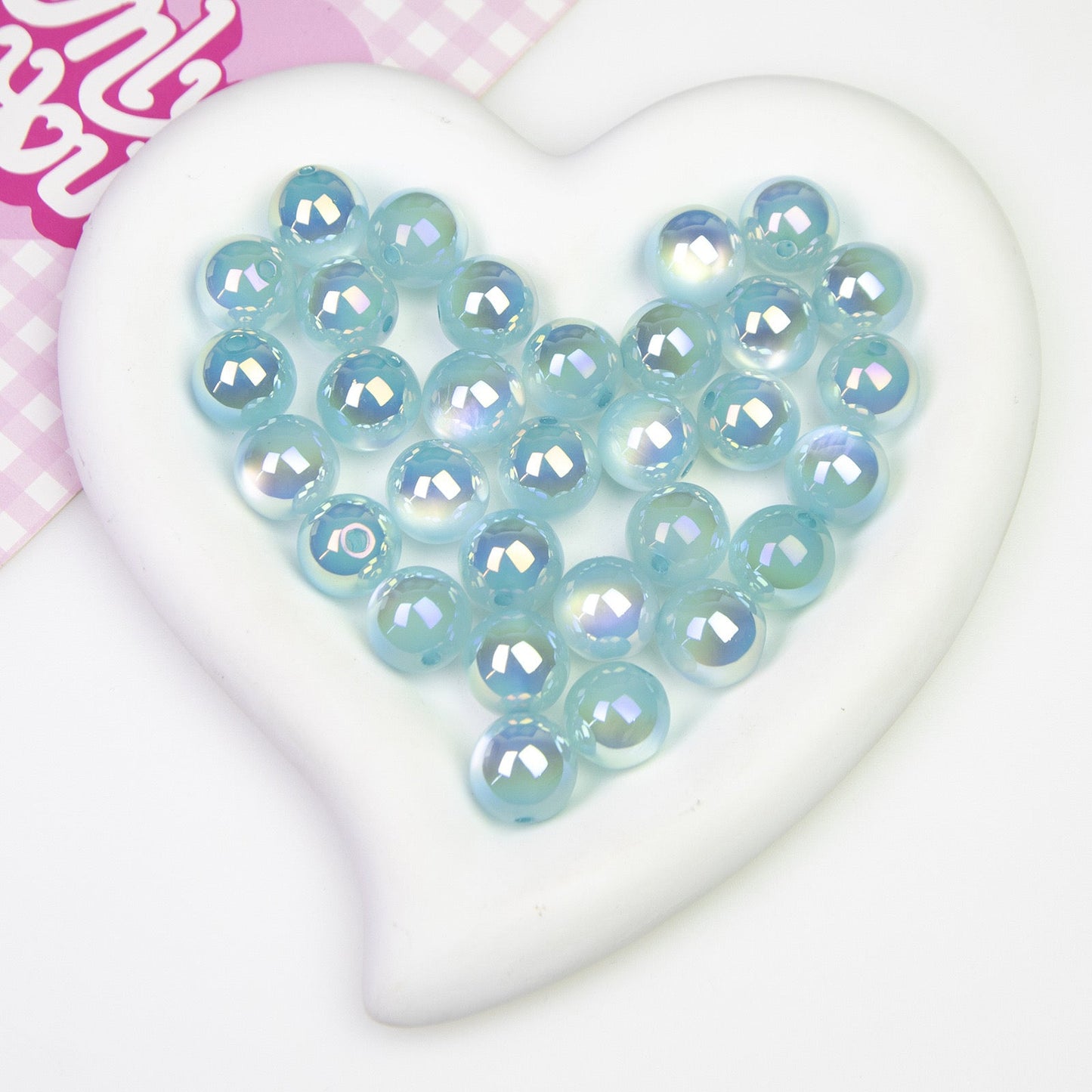 FS0361- 16MM Round Mixed Color UV Shiny Cat Eyes Resin Beads Fit For Beadable Pens