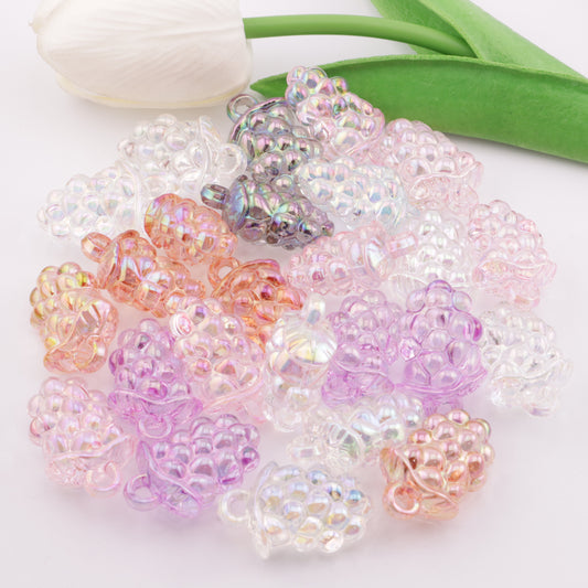 FS3632- UV Clear Grape Charms Translucent Grape Pendants