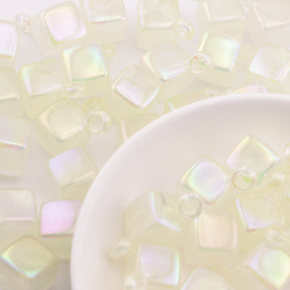FS3423- 16mm Fine Glitter Square Car Hanging Beads