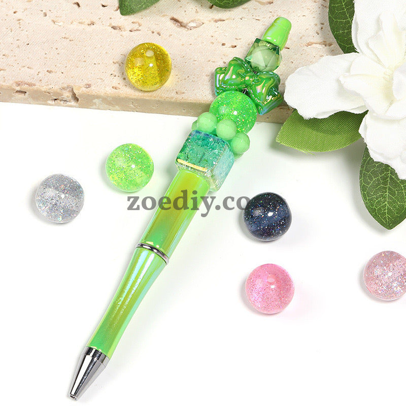 FS0362-16MM Mixed Color Baby's Breath Fine Glitter Resin Beads Fit For Beadable Pens