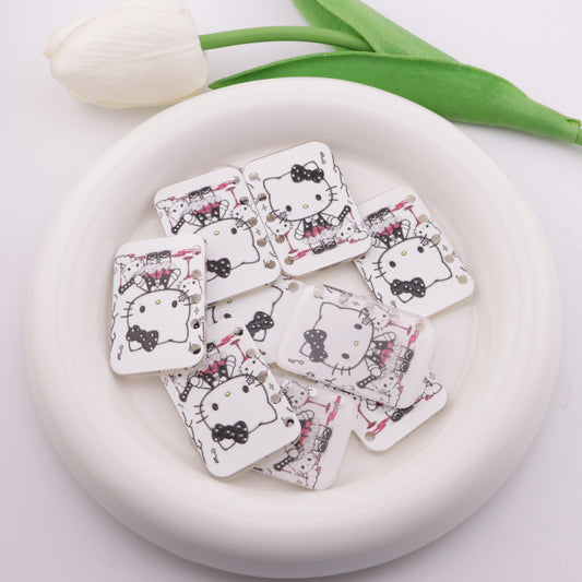 FS5870- 27*40Mm Five Hole HK Book Page Black And White Acrylic DIY Five-Hole Book Page