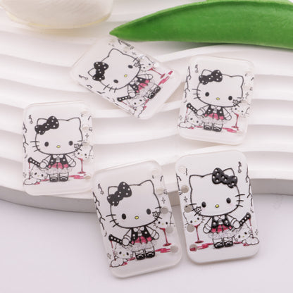 FS5870- 27*40Mm Five Hole HK Book Page Black And White Acrylic DIY Five-Hole Book Page