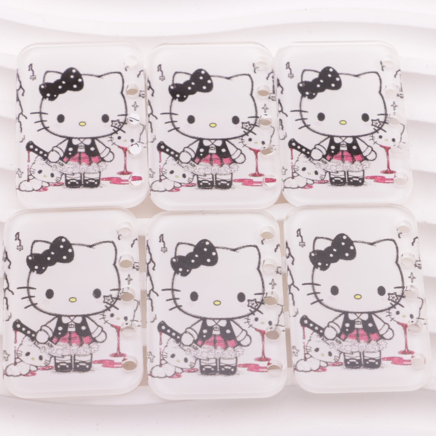 FS5870- 27*40Mm Five Hole HK Book Page Black And White Acrylic DIY Five-Hole Book Page